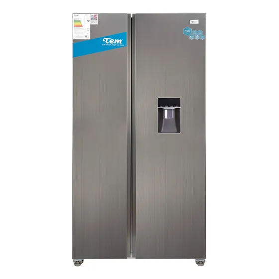 Refrigerador Tem Side By Side 436l Acero Inox Eficiencia A