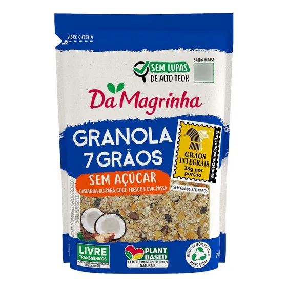 Granola Da Magrinha 7 Granos Sin Azucar X250grms 100%integra