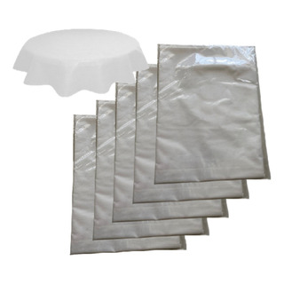 Toalha Branca Tnt Mesa Redonda P/festa 130 Cm-c/ 5 Un. Toalha Branca Tnt Mesa Redonda P/festa 130 Cm-c/ 5 Un.