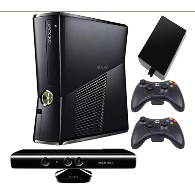 Xbox 360 Slim Rgh + Kinect + 2 Controles + Disco Duro 500gb