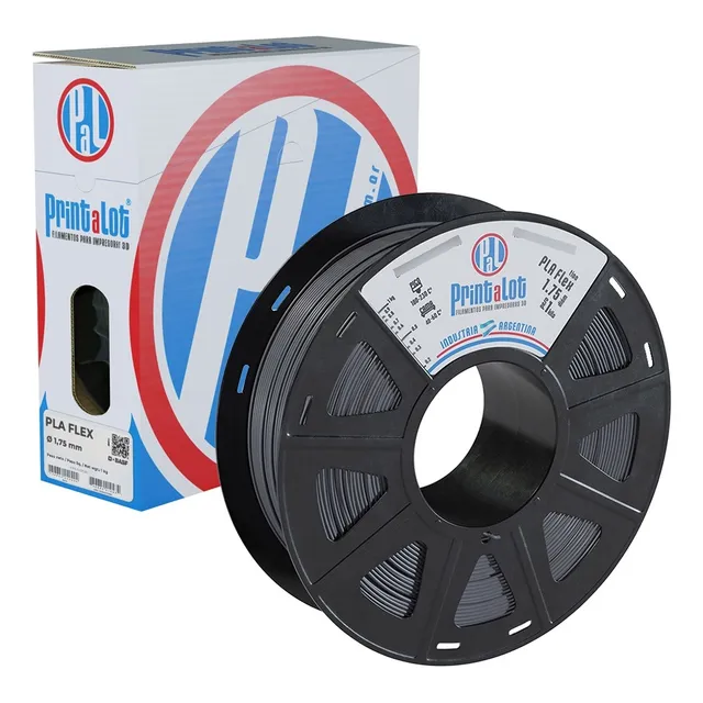 Filamento Para Impresoras 3d Pla Flex 1.75mmx 1kg Printalot Color Gris