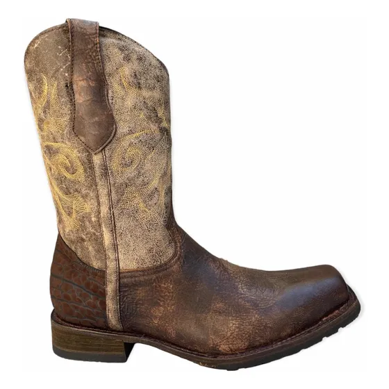 Bota Vaquera Icy Denver Rodeo Cuello De Toro Sarape Café