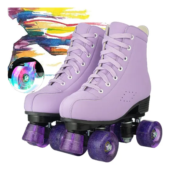 Patines 4 Ruedas Patines Dobles Mujer Patines Con Led+freno