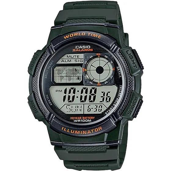 Reloj pulsera Casio Youth Series AE-1000 Hombre Verde escuro