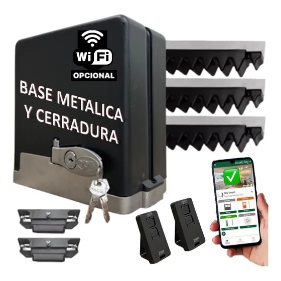 PPA motor portón corredizo base metal con cerradura 400kg 1/4hp frecuencia 50/60hz