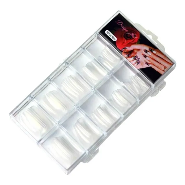 Set 100 Tips Para Uñas Acrilicas + Pegamento 10g