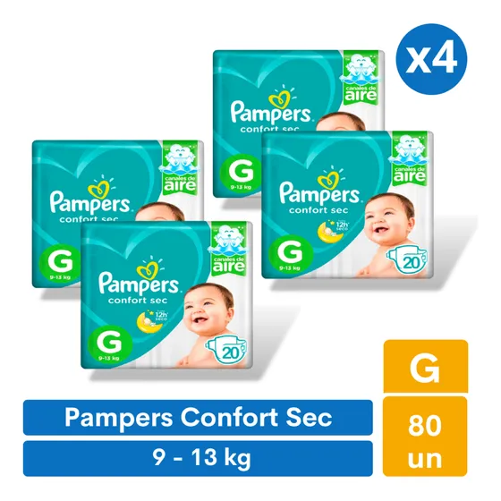 Pañal Pampers Confort Sec Talla G