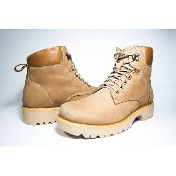 Botas Cuero Calzado Hombre Deporte Hidrofugado - Miel 