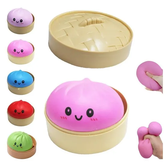 Juguete Antiestrés Tipo Bollo De Pan Suave Squishy Color Aleatorio