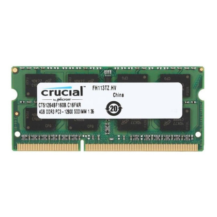 Memória RAM color verde  4GB 1 Crucial CT51264BF160B