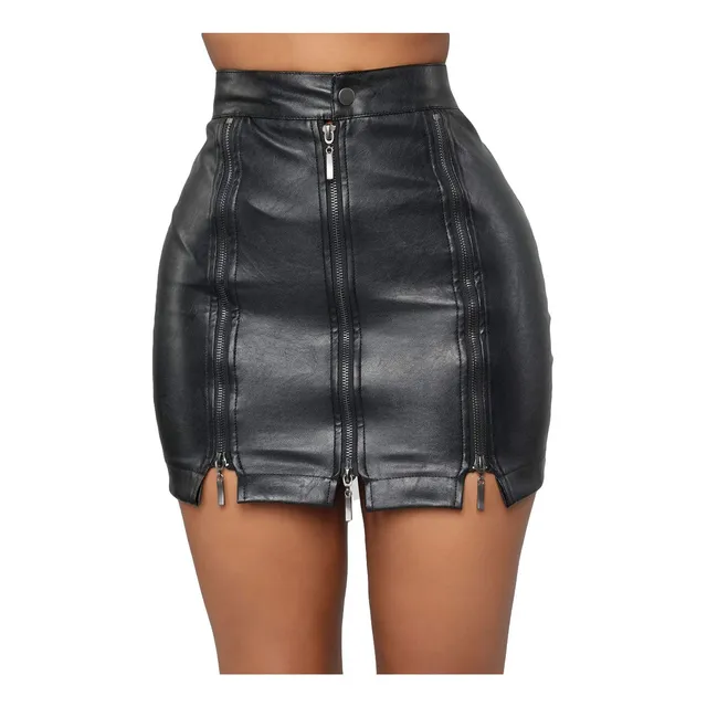 Falda Larga Para Mujer Cintura Alta Casual Boton Mini Ajuste