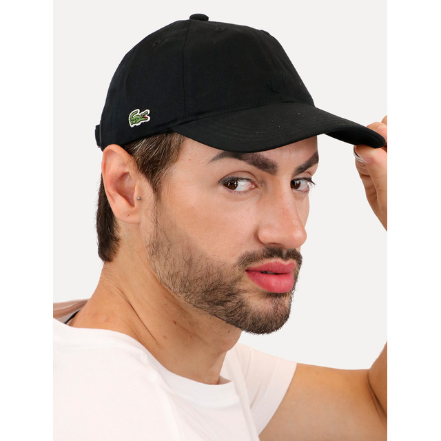 Boné Lacoste Casual Side Logo Preto Boné Lacoste Casual Side Logo Preto