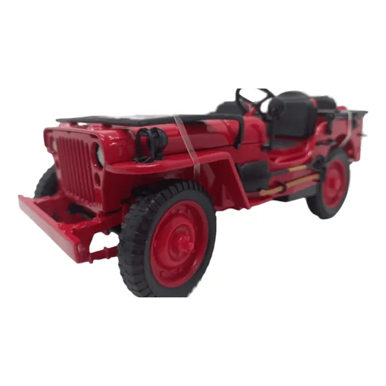 Jeep Willys Táctico, Kdw Escala (1:18) Rojo