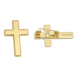 Broche - Cruz - Folheado A Ouro 18k Broche - Cruz - Folheado A Ouro 18k