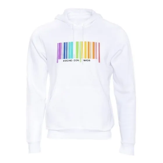 Sudadera Hecho Con Amor. Lgbt. Barra De Colores. Arcoiris