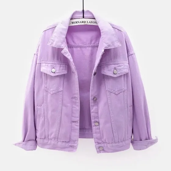 Chaqueta De Jean Con Botones Para Dama Colores