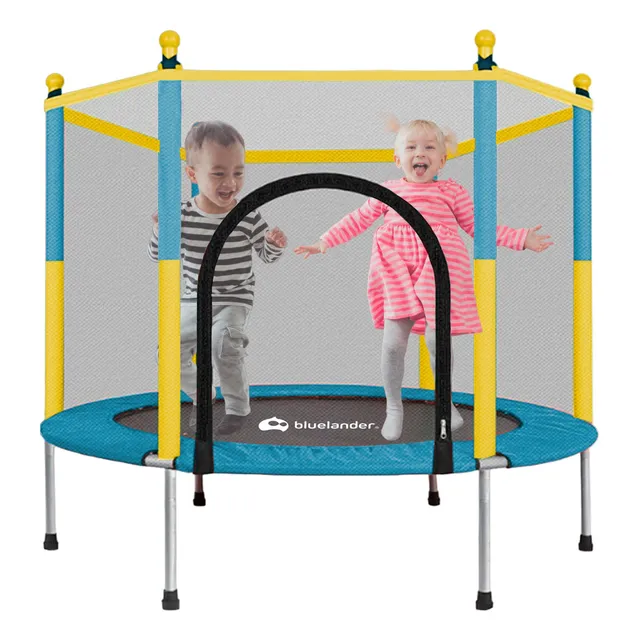 Trampolin Brincolin Tumbling Niños Infantil Red Seguridad Color de la lona de salto Azul