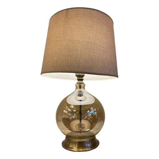 Lampara Vidrio D30cm Beige