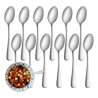 12pcs Cucharas De Acero Inoxidable, Cucharas De Postre 12pcs Cucharas De Acero Inoxidable, Cucharas De Postre