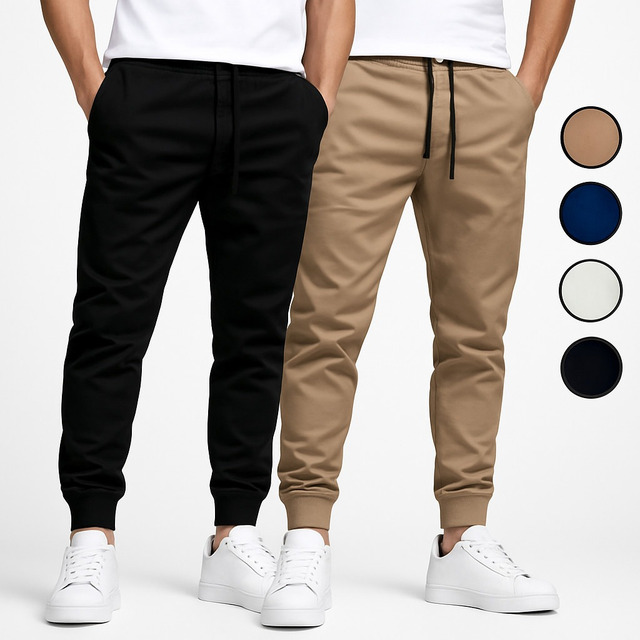 Kit 2 Calças Jogger Camuflada Sarja Masculina Punho Elastico Kit 2 Calças Jogger Camuflada Sarja Masculina Punho Elastico