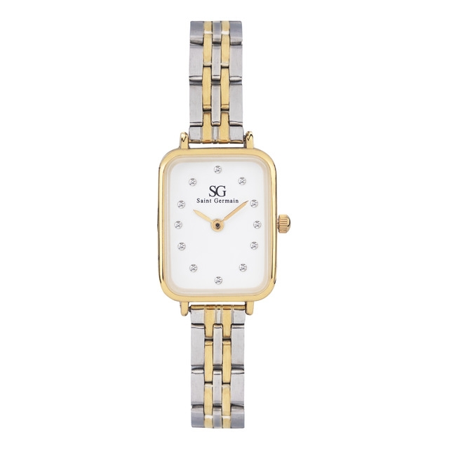 RelĂłgio Prata Dourado Sg Square Madison Diamond Bicolor Gold RelĂłgio Prata Dourado Sg Square Madison Diamond Bicolor Gold