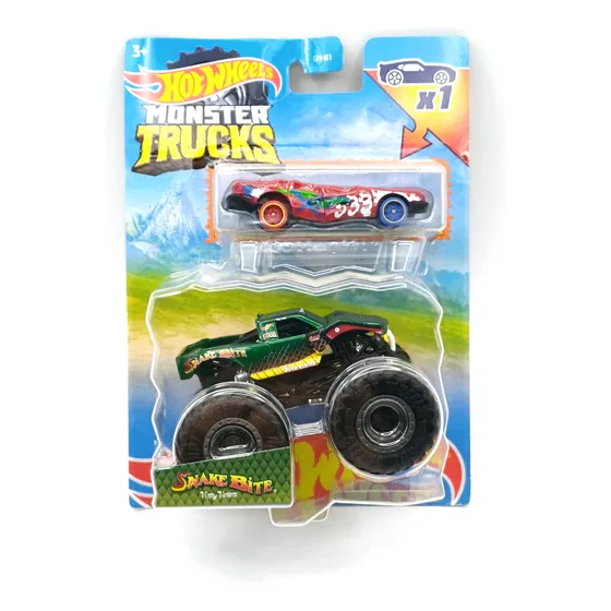 Hot Wheels Monster Truck Con Auto Modelo Snake Bite