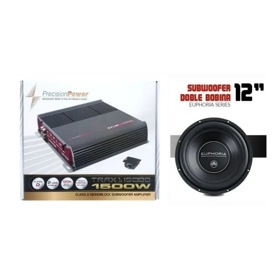 Paquete Amplificador Clase D Y Subwoofer Db Drive Doble Bobi