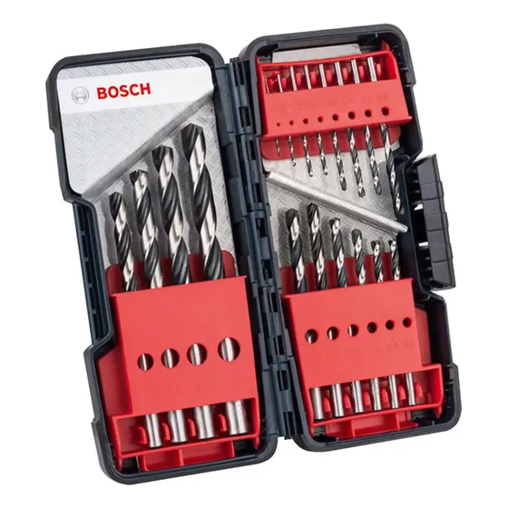 Jogo De Brocas 1 A 10mm Hss Pointeq Bosch 18 Peças Maquifer