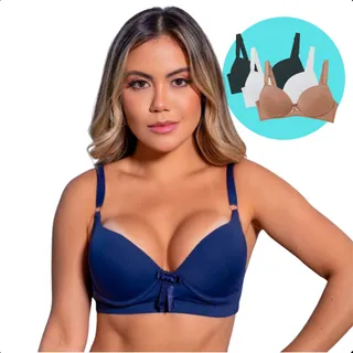 Sutiãs Bojo Molinho Kit 3 Alça Reforçada Cores Lisas Revenda Sutiãs Bojo Molinho Kit 3 Alça Reforçada Cores Lisas Revenda