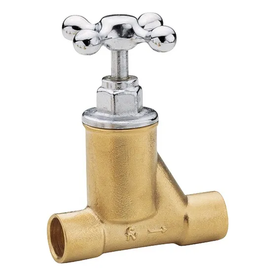 Llave De Paso P/caño Cobre V/cruz Fija 19mm ¾ H-h Fv 0485-19