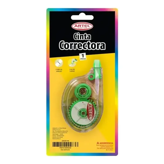Cinta Correctora Artel 5mm X 8mt