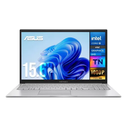 Laptop Asus Vivobook 15 Intel Core I3 1315u 16gb 512gb Ssd 15.6 Full Hd W11 Plata Teclado Español Ideal Para Trabajo Y Multitarea Plateado