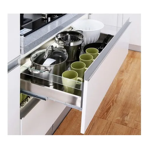 Gaveton Cesta De Acero Inoxidable Y Vidrio De 60cms *h