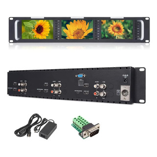 Feelworld T51-h Triplo 5 Polegadas 2 Rul Montagem Rack Monit Feelworld T51-h Triplo 5 Polegadas 2 Rul Montagem Rack Monit