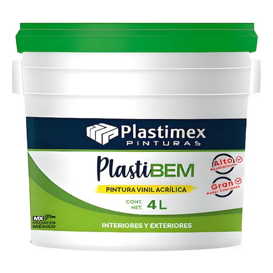 Pintura Vinilica Interior/exterior 4 Litros Acril Color Mate