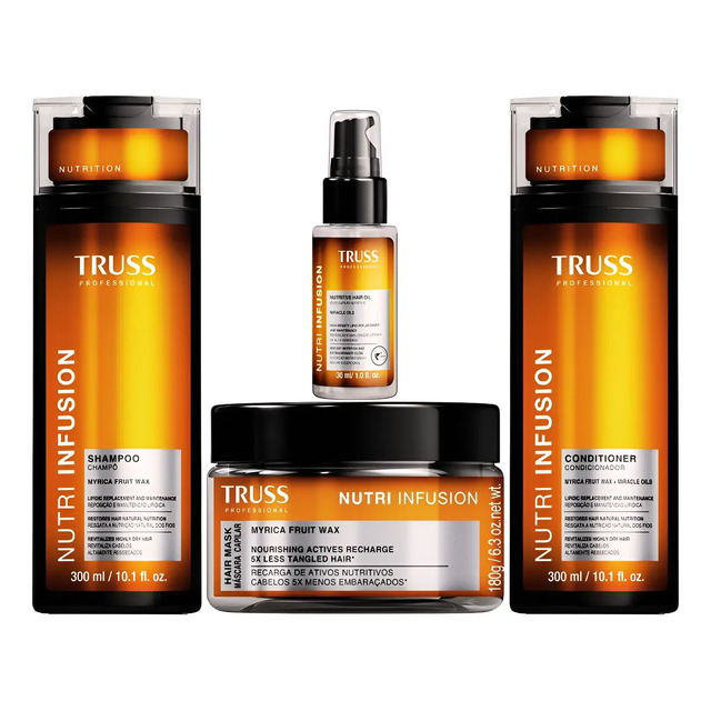 Truss Nutri Infusion Shampoo + Cond + Masc 180g + Oleo 30ml Truss Nutri Infusion Shampoo + Cond + Masc 180g + Oleo 30ml