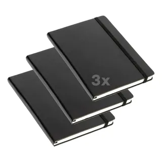 Kit 3 Caderneta Capa Dura Tipo Moleskine Universitaria 80 Fl Kit 3 Caderneta Capa Dura Tipo Moleskine Universitaria 80 Fl
