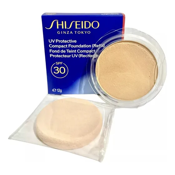 Base de maquiagem em pó Shiseido Pó Compacto Uv Protective Refil Shiseido Sp20 Light Beige Pó Compacto Uv Protective tom sp60 medium beige - 12g