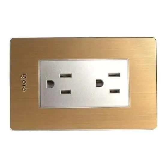 Toma Corriente Doble Con Tierra 125v~15a Igoto X105/2