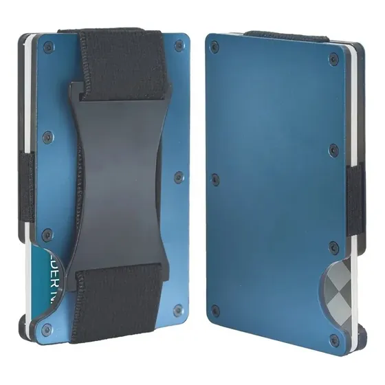 Cartera Inteligente Delgada Billetera Tarjetero Metal Rfid