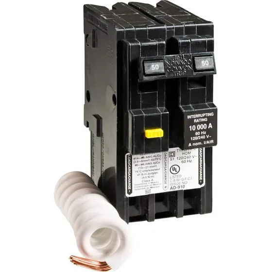 50 Amp Hom250gfic Dos Polos Disyuntor Gfci Para Square D Homeline