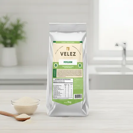 Psyllium Velez 1 Kg Puro Suplemento Rico Em Fibras 100% Natural Sabor Neutro