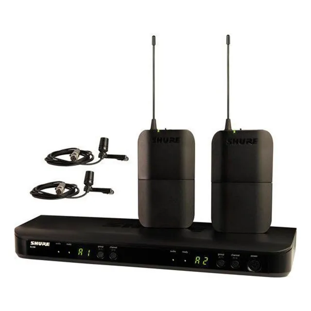 Shure Blx188/cvl Sistema Inalambrico Dual Con Mic Lavalier. Color Negro