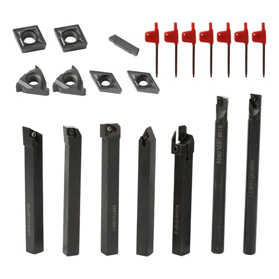 Barra De Taladro For Torno 21pcs Con Portainsertos De Carbu