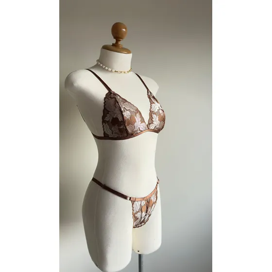 Julliette Olivia Basic Lencería Marrón Bicolor