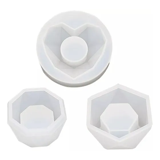Moldes De Silicona Para Hacer Macetas De Resina, 3 Piezas