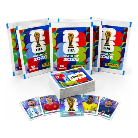 Kit 100 Envelopes Figurinhas Copa Do Mundo Fifa 2026 Panini Copa 2026 Taça