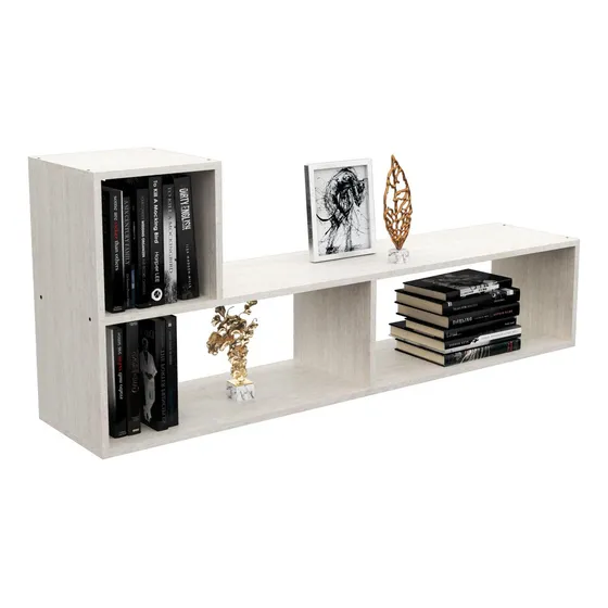 Módulo En L Rack Mueble Tv Living Estantes Melamina Mosconi Color Venezia