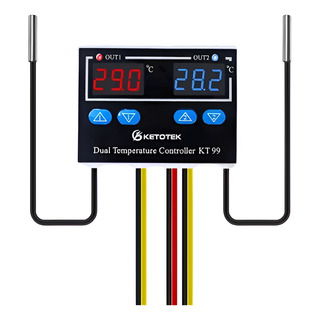 Controlador De Temperatura Duplo Digital Kt99 12v Hot Could Controlador De Temperatura Duplo Digital Kt99 12v Hot Could