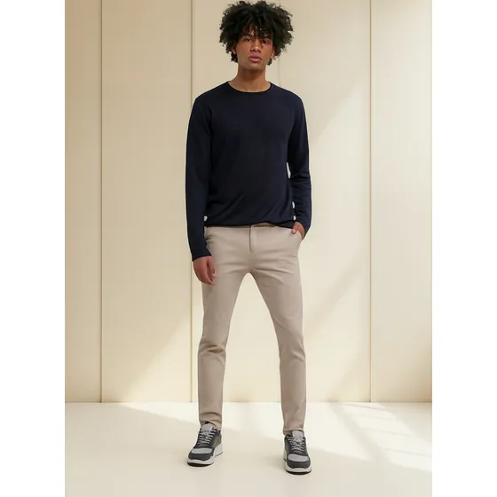 Pantalon Hombre Seven Chino Café Algodón 45070718-8043